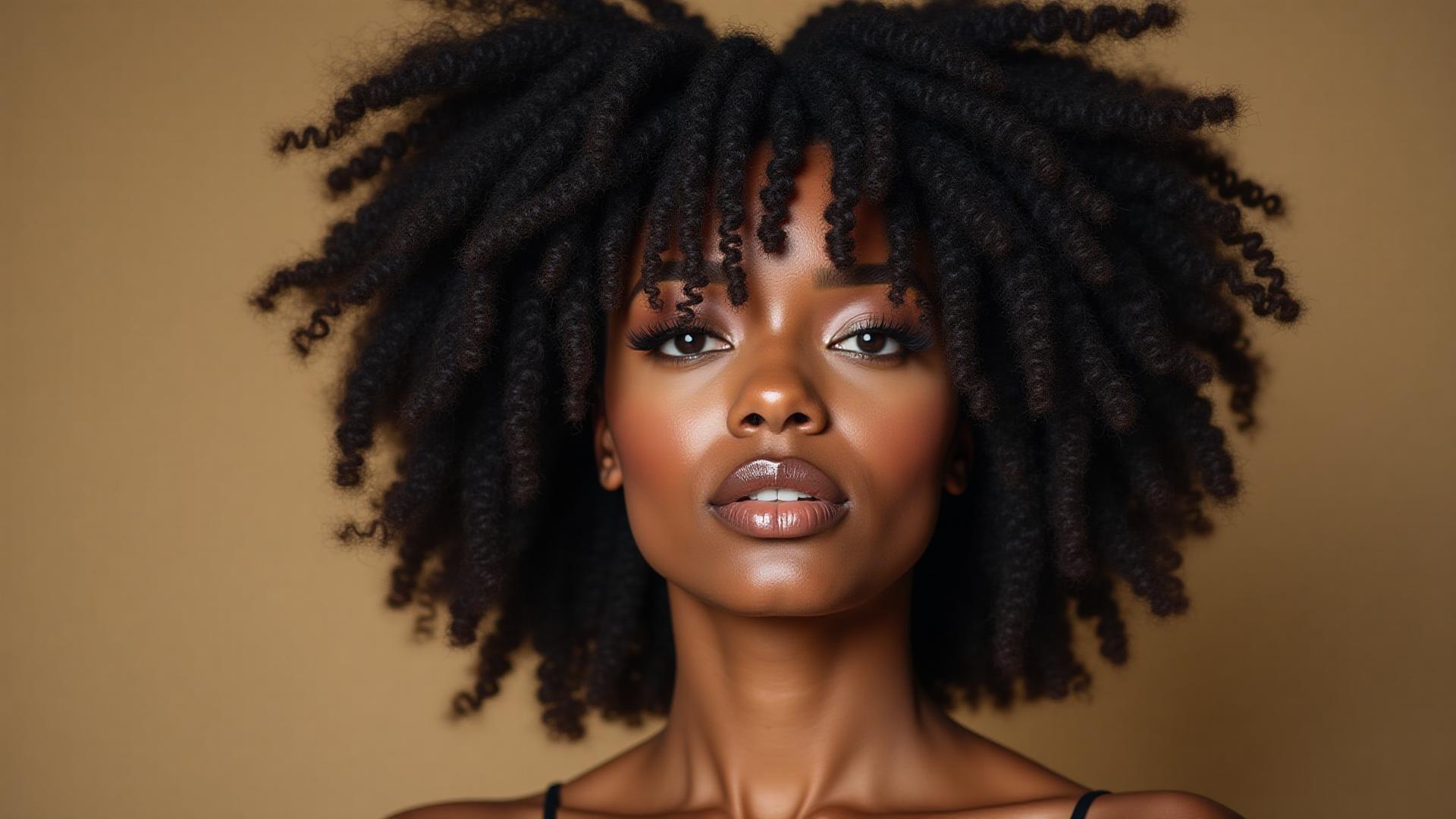 Stunning butterfly locs displaying natural texture and artistic loc formation by Maya in Fredericksburg salon